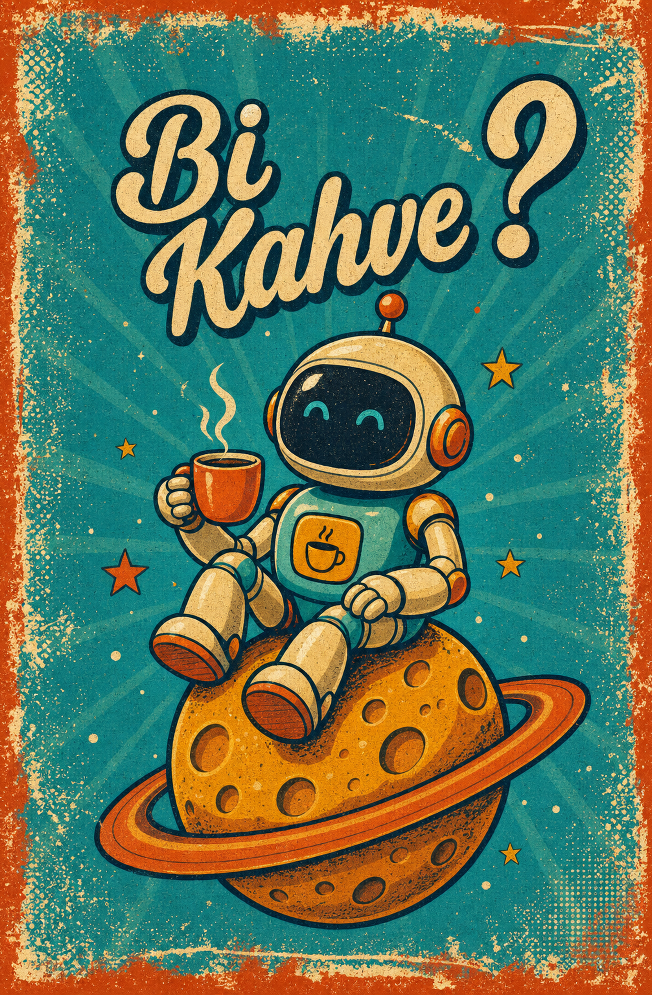 Bi Kahve? Ahşap Poster 1378