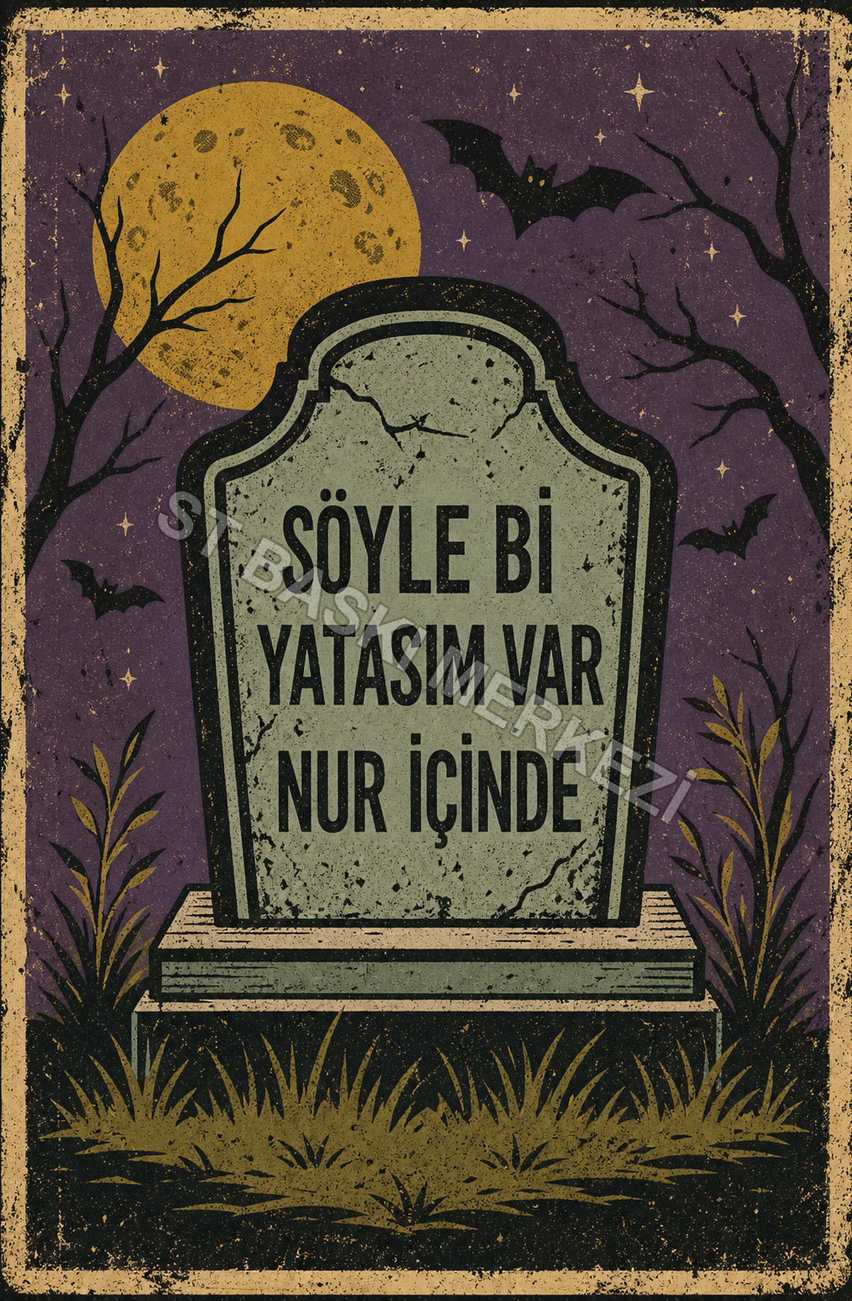 Söyle Bi Yatasım Var Nur İçinde Ahşap Poster 1464