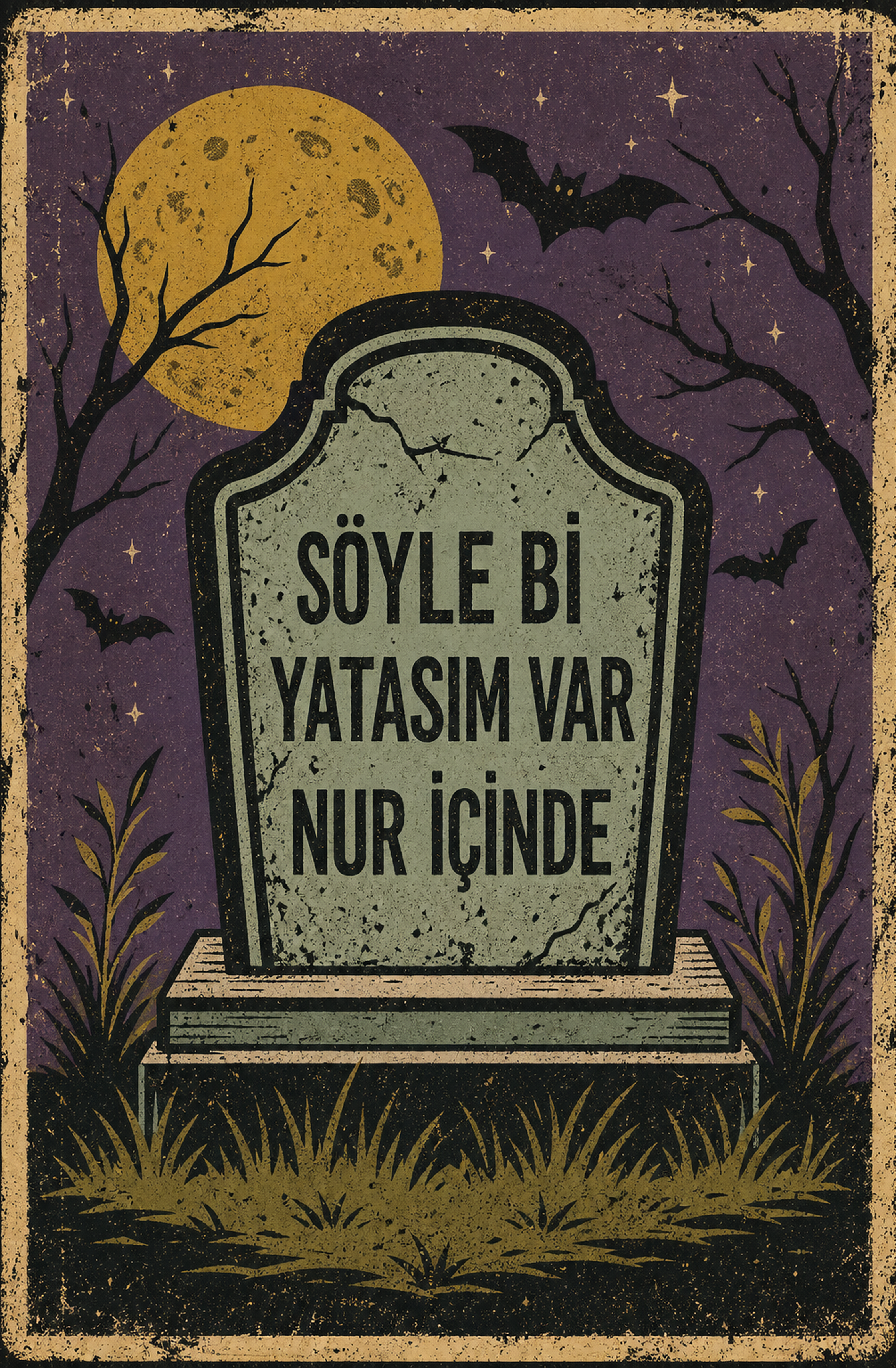 Söyle Bi Yatasım Var Nur İçinde Ahşap Poster 1464