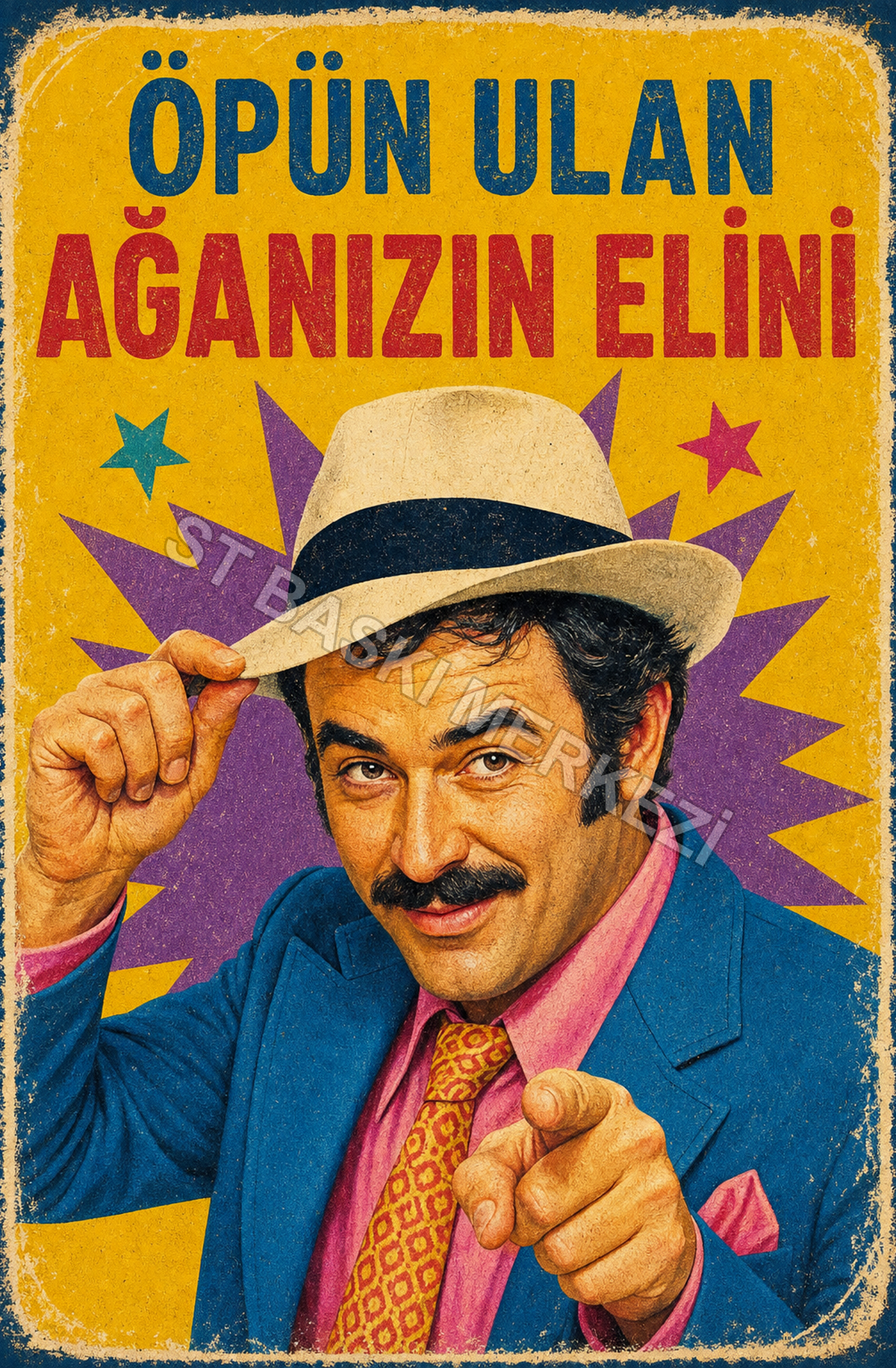 Öpün Ulan Ağanizin Elini Ahşap Poster 1473