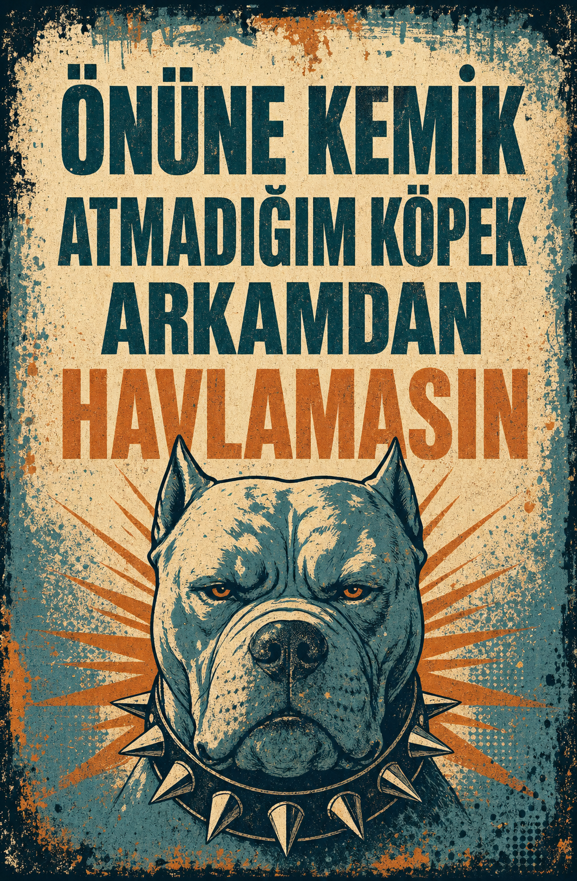 Önüne Kemik Atmadığım Köpek Arkamdan Havlamasın Ahşap Poster 1485