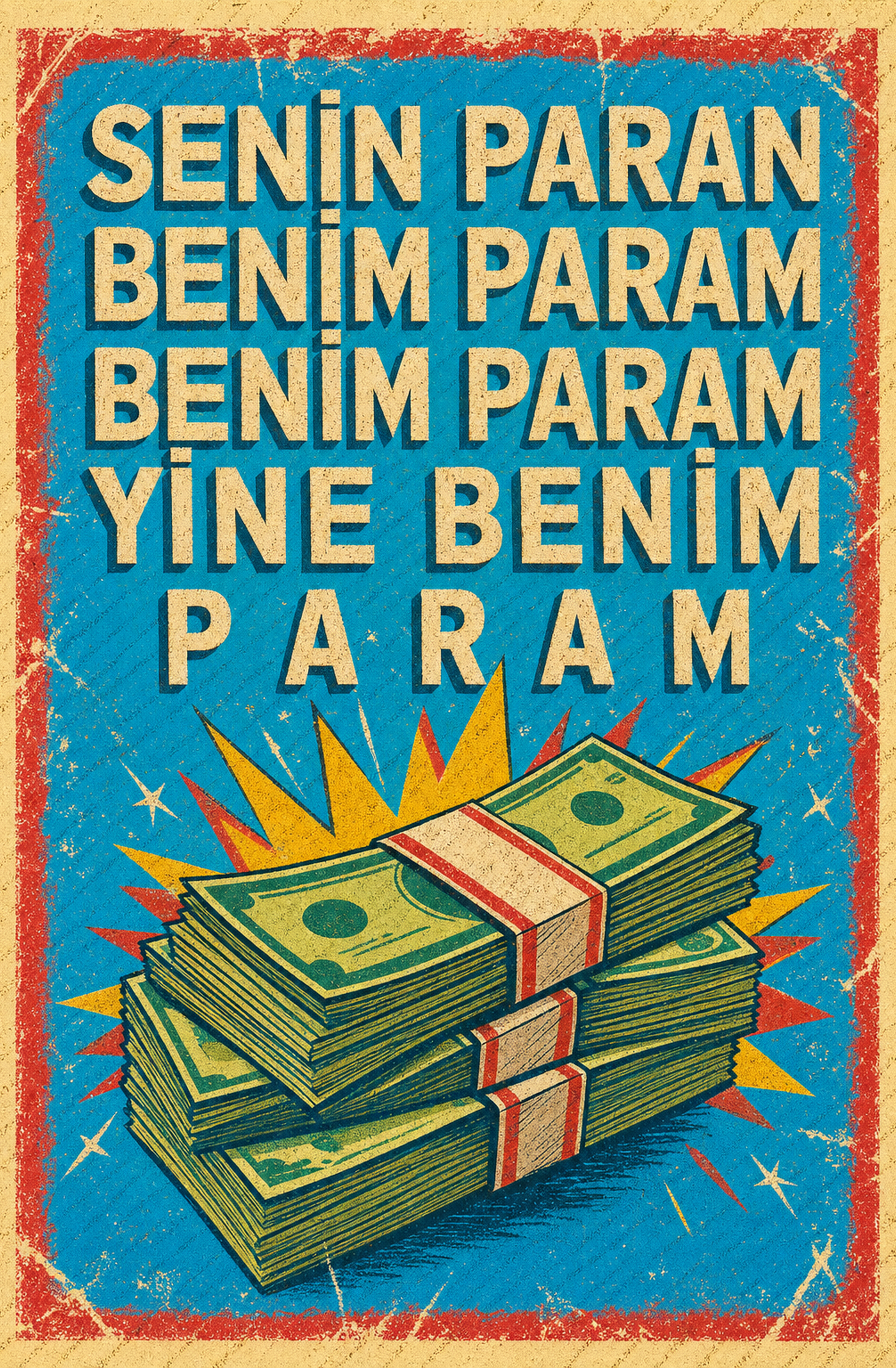 Senin Paran Benim Param Benim Param Yine Benim Param Ahşap Poster 1495