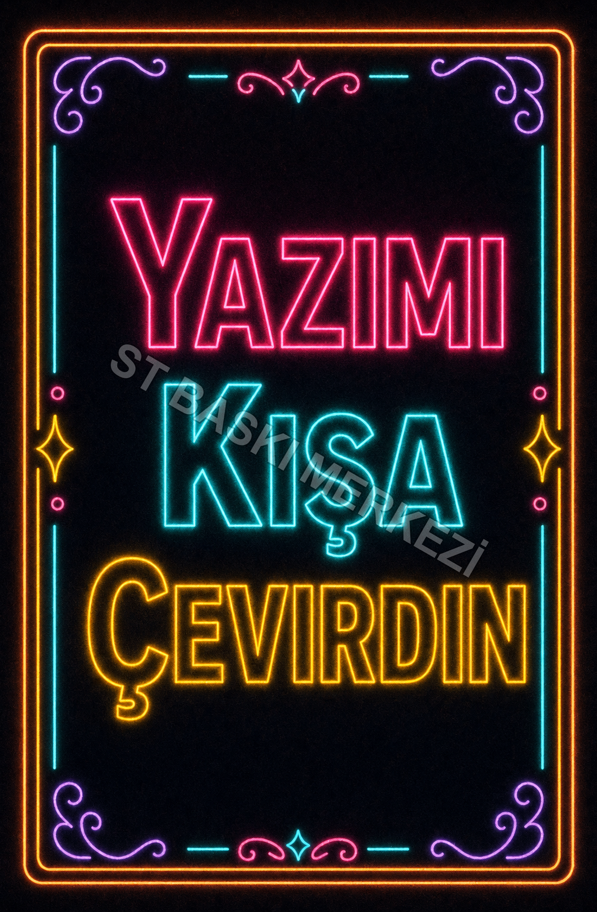 Yazımı Kısa Çevirdin Ahşap Poster 1519