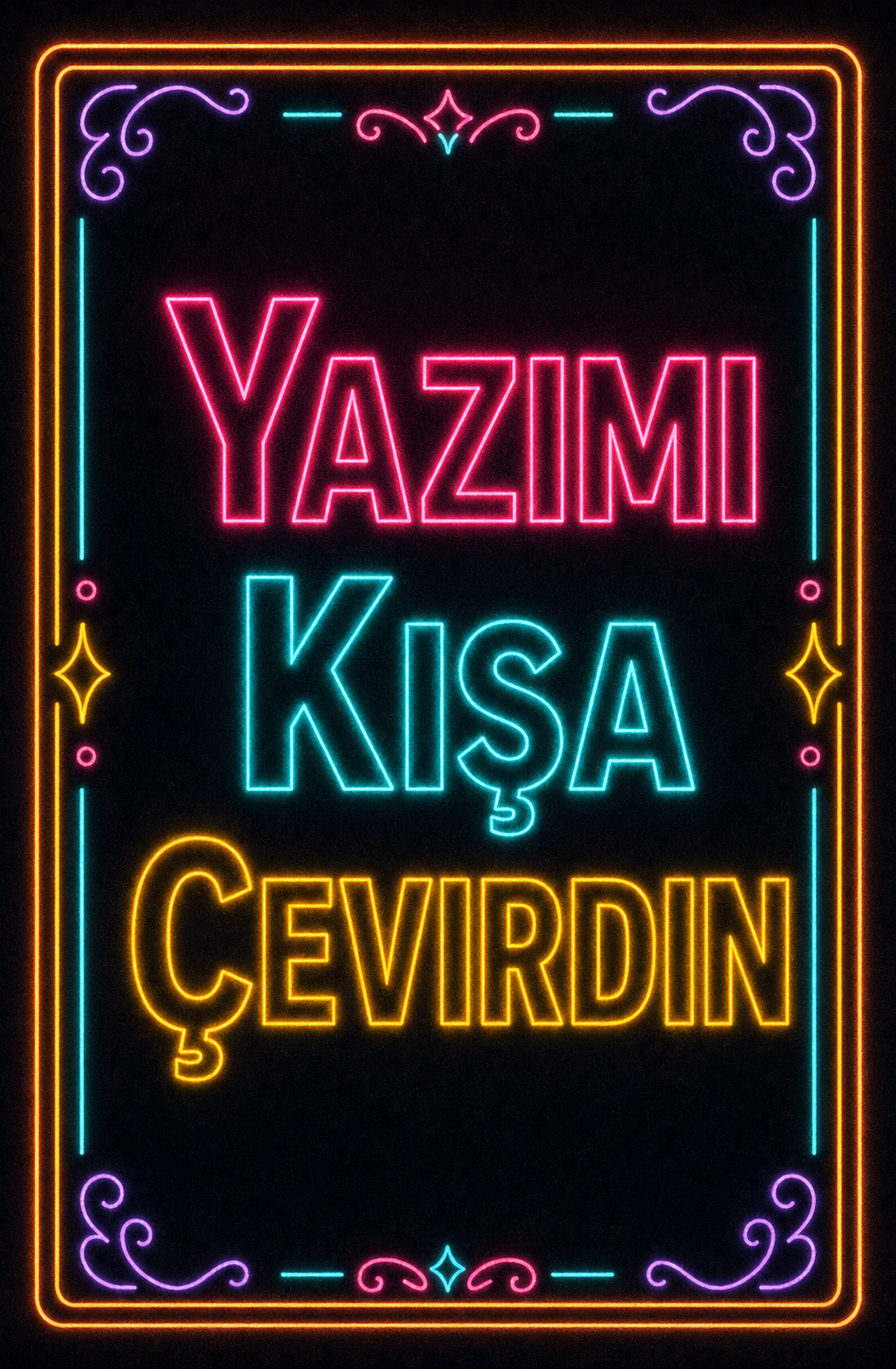 Yazımı Kısa Çevirdin Ahşap Poster 1519
