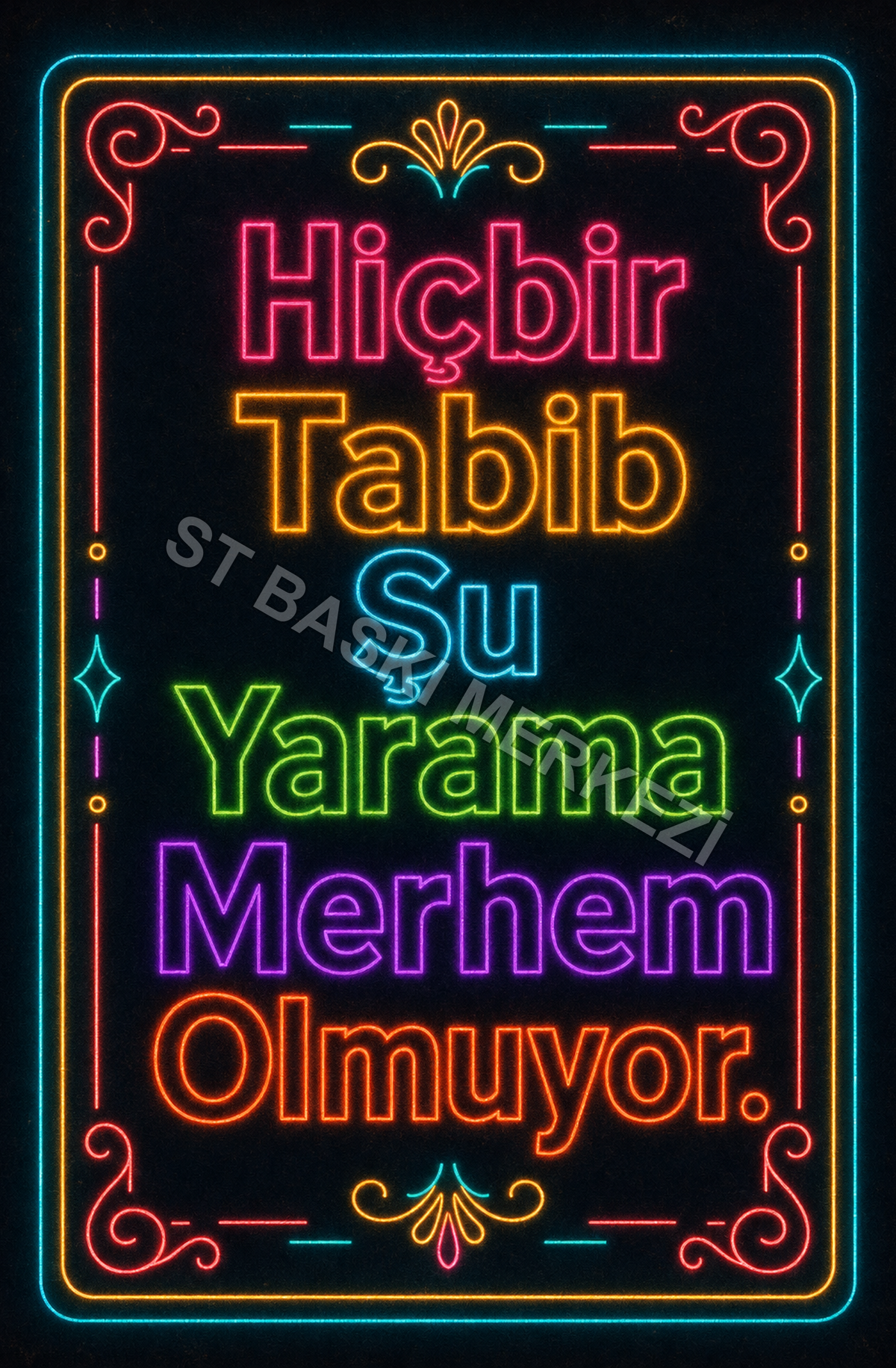 Hiçbir Tabib Şu Yararma Merhem Olmuyor Ahşap Poster 1524