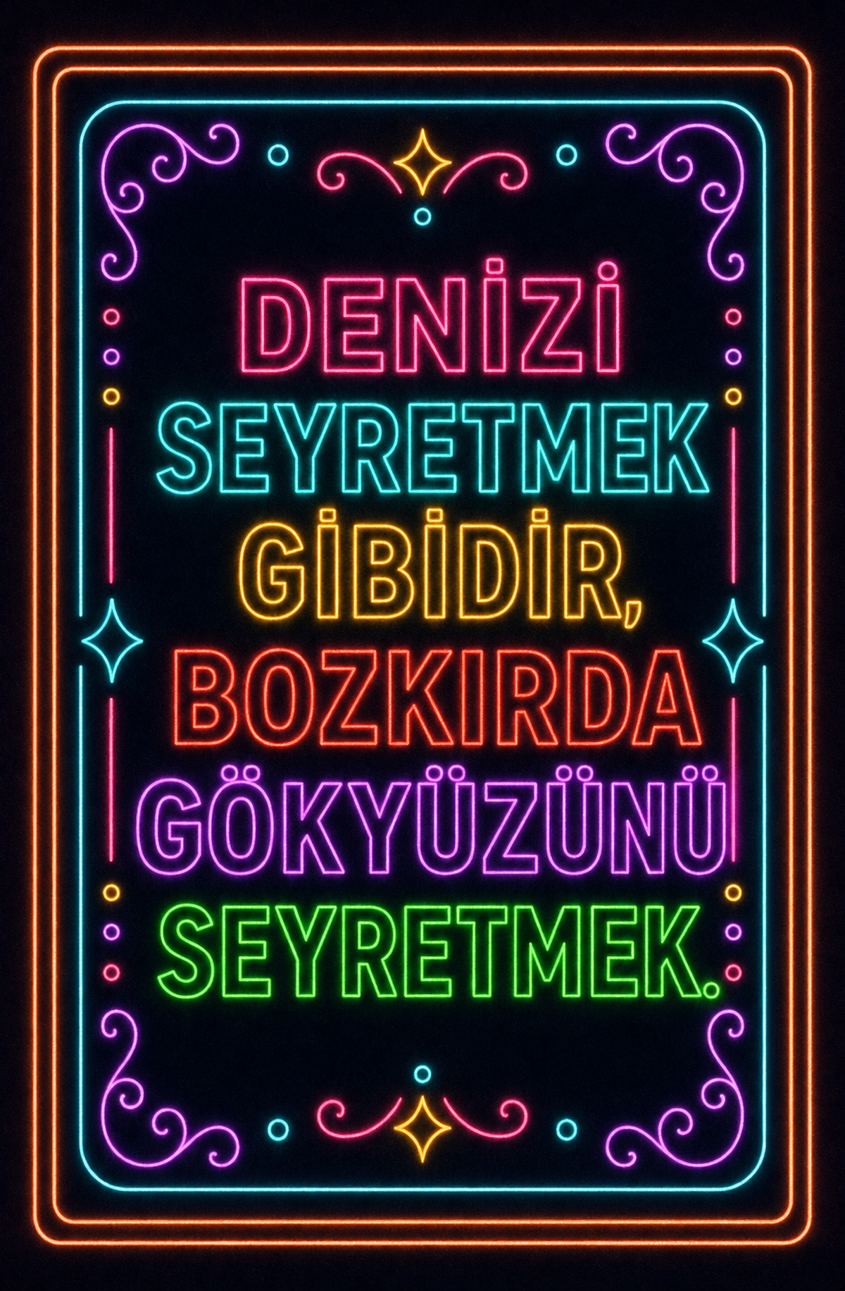 Denizi Seyretmek Gibidir, Bozkırda Gökyüzünü Seyretmek Ahşap Poster 1529