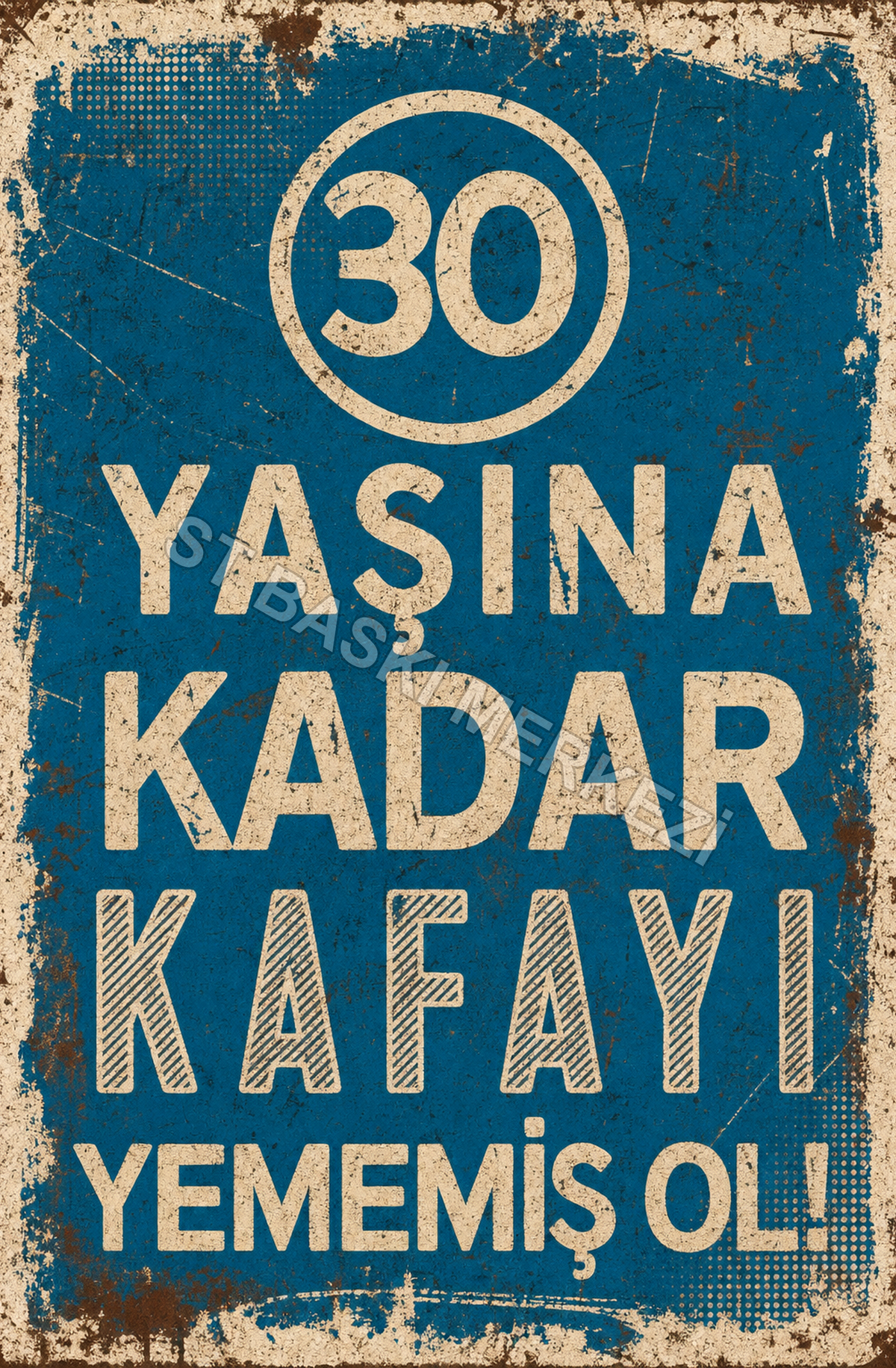30 Yaşına Kadar Kafayı Yememiş Ol! Ahşap Poster 1536