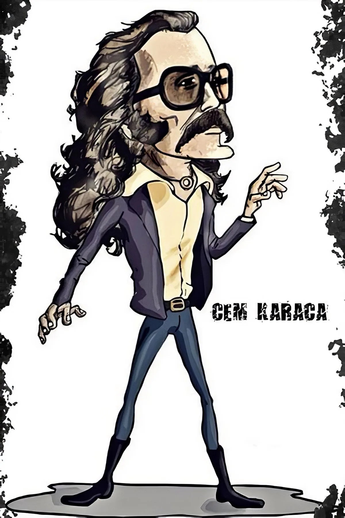 Cem Karaca Retro Ahşap Poster No: 19