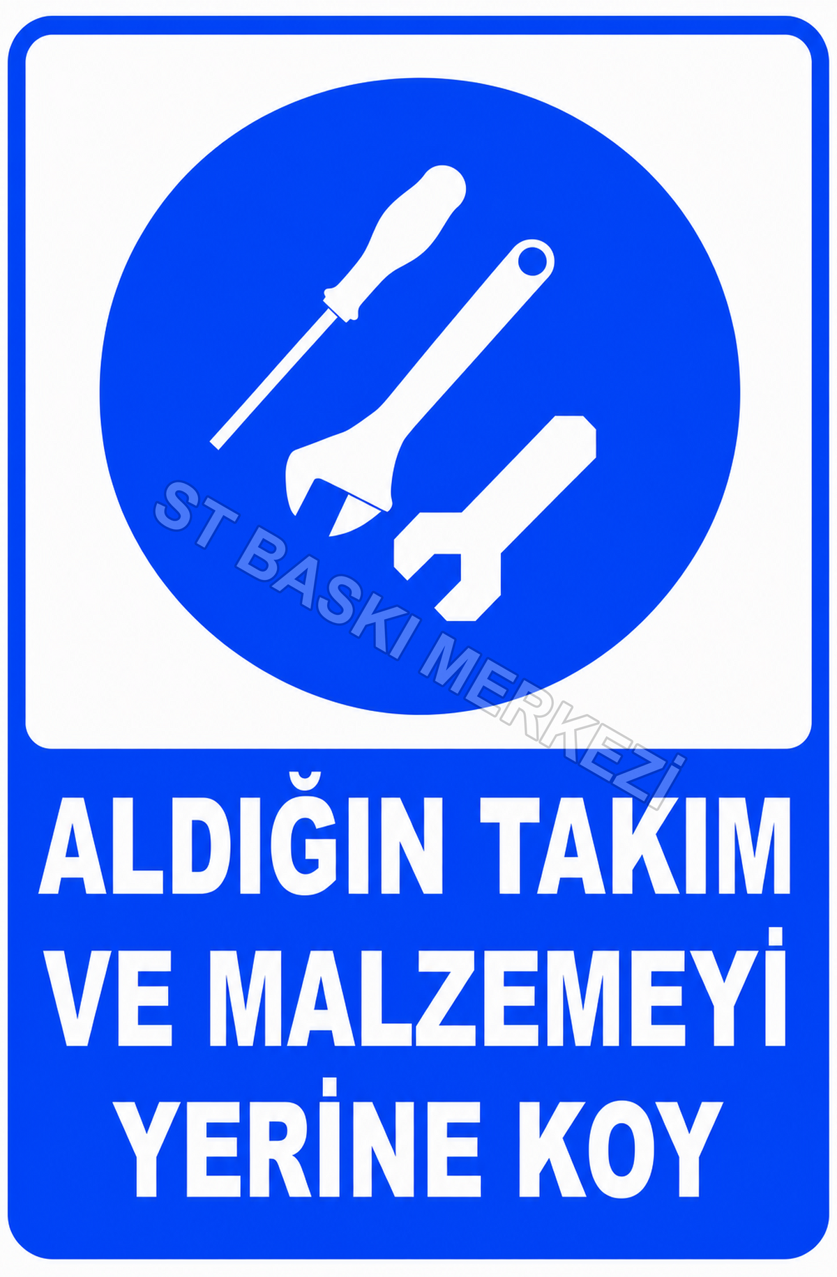 Aldığın Takım Ve Malzemeyi Yerine Koy Ahşap Poster 1562