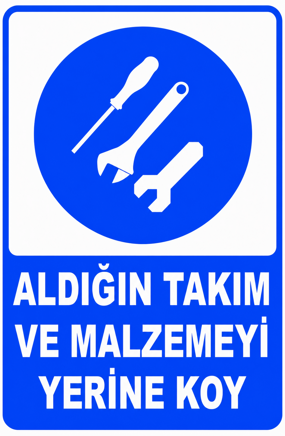 Aldığın Takım Ve Malzemeyi Yerine Koy Ahşap Poster 1562