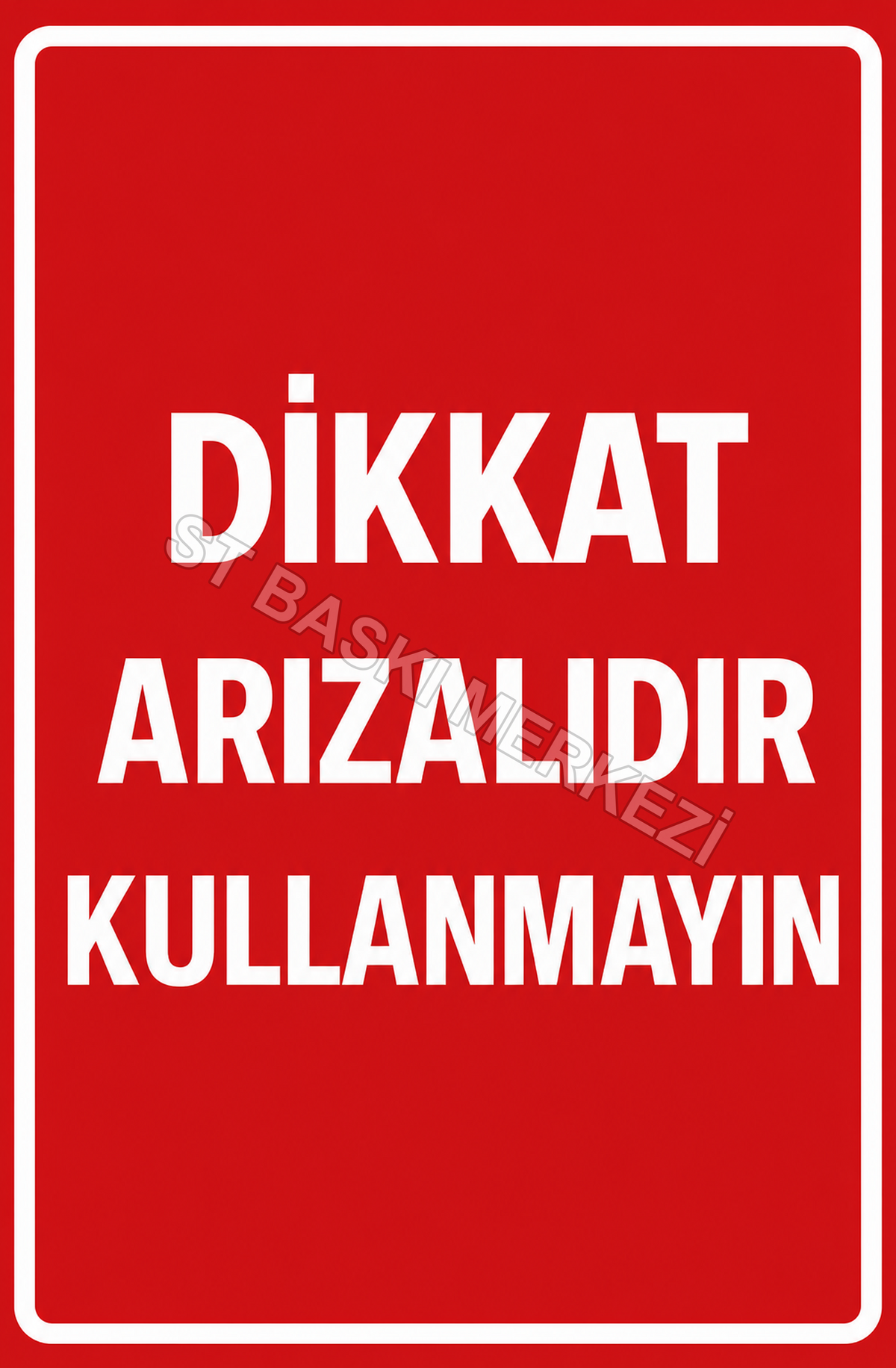 Dikkat Arızalıdır Kullanmayın Ahşap Poster 1565