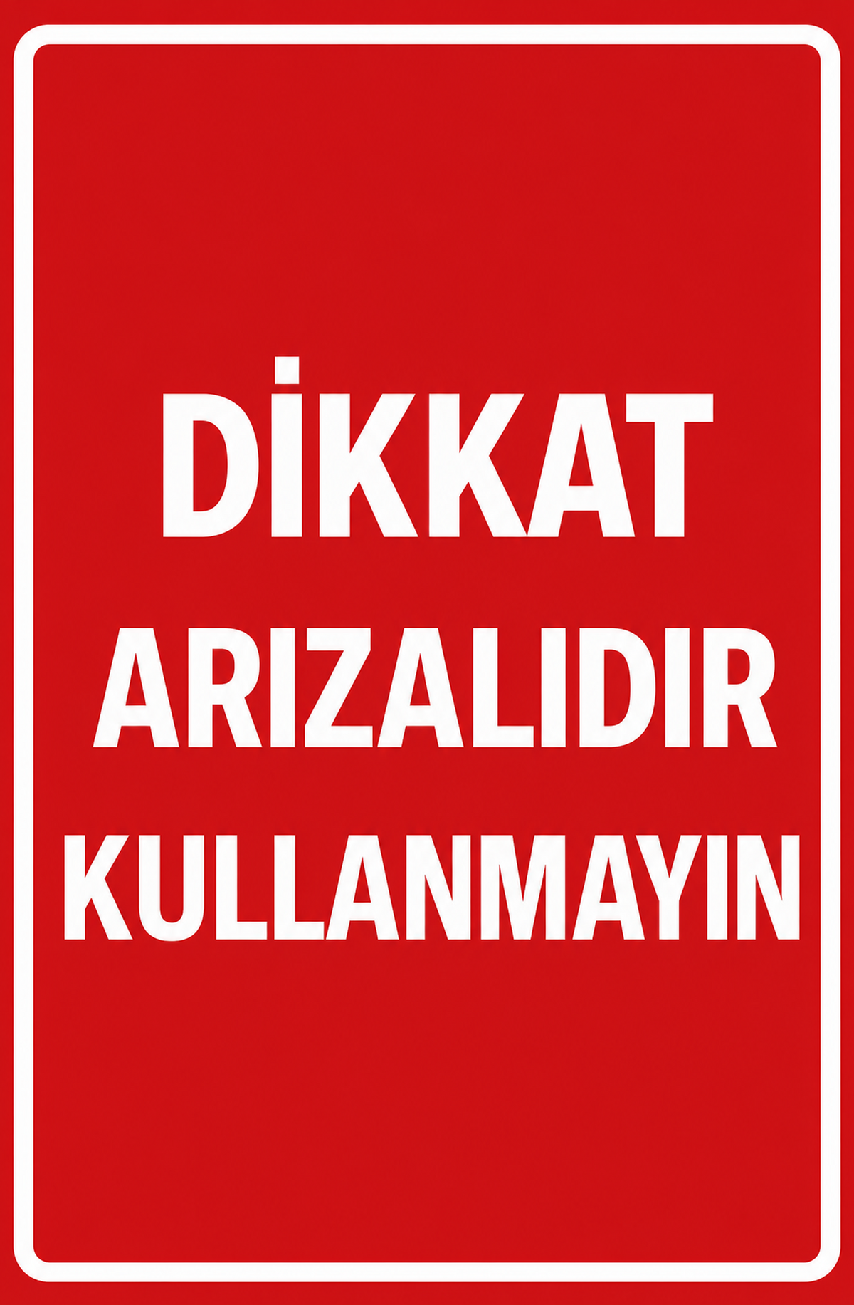 Dikkat Arızalıdır Kullanmayın Ahşap Poster 1565