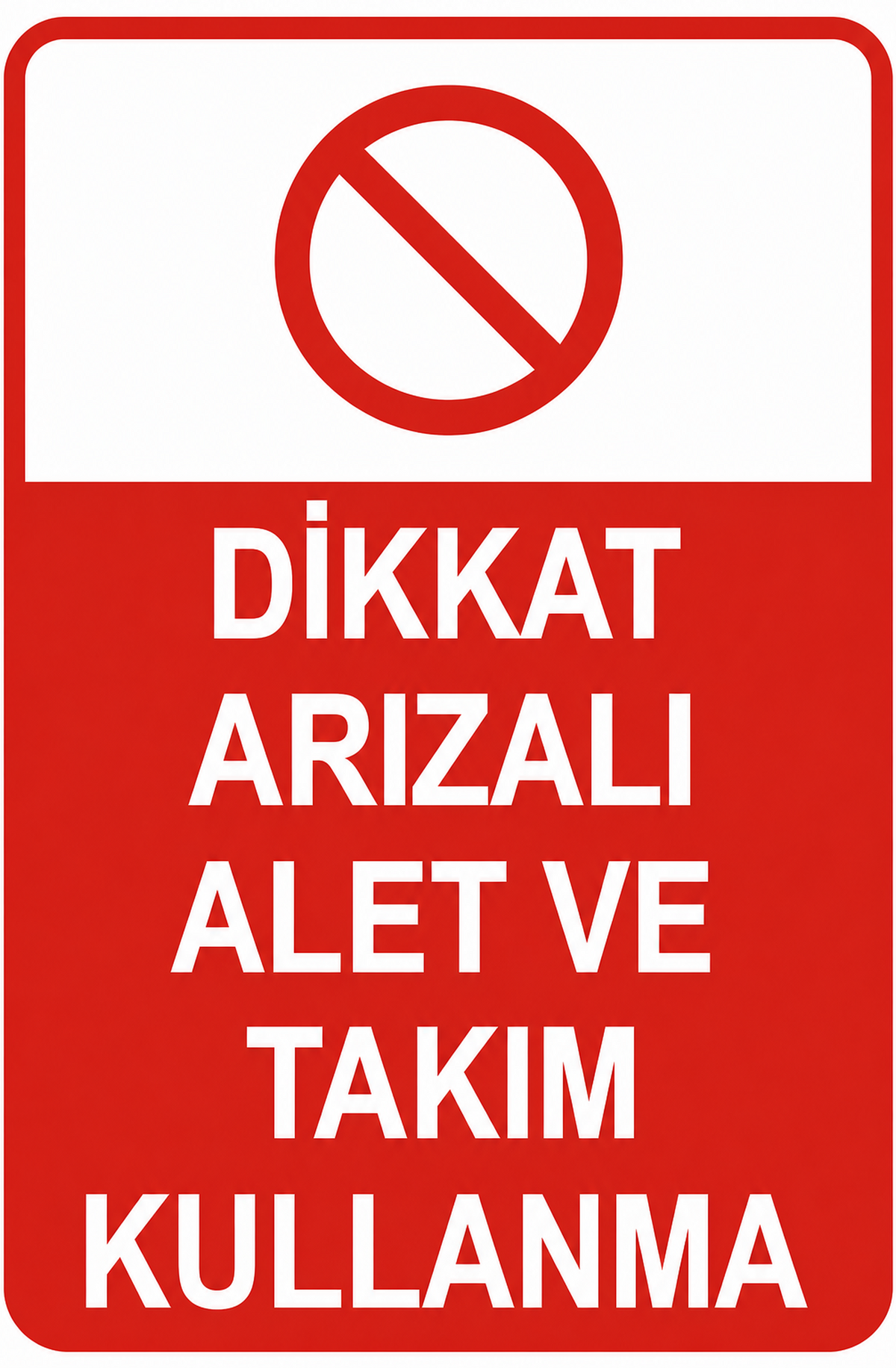 Dikkat Arızalı Alet Ve Takım Kullanma Ahşap Poster 1566