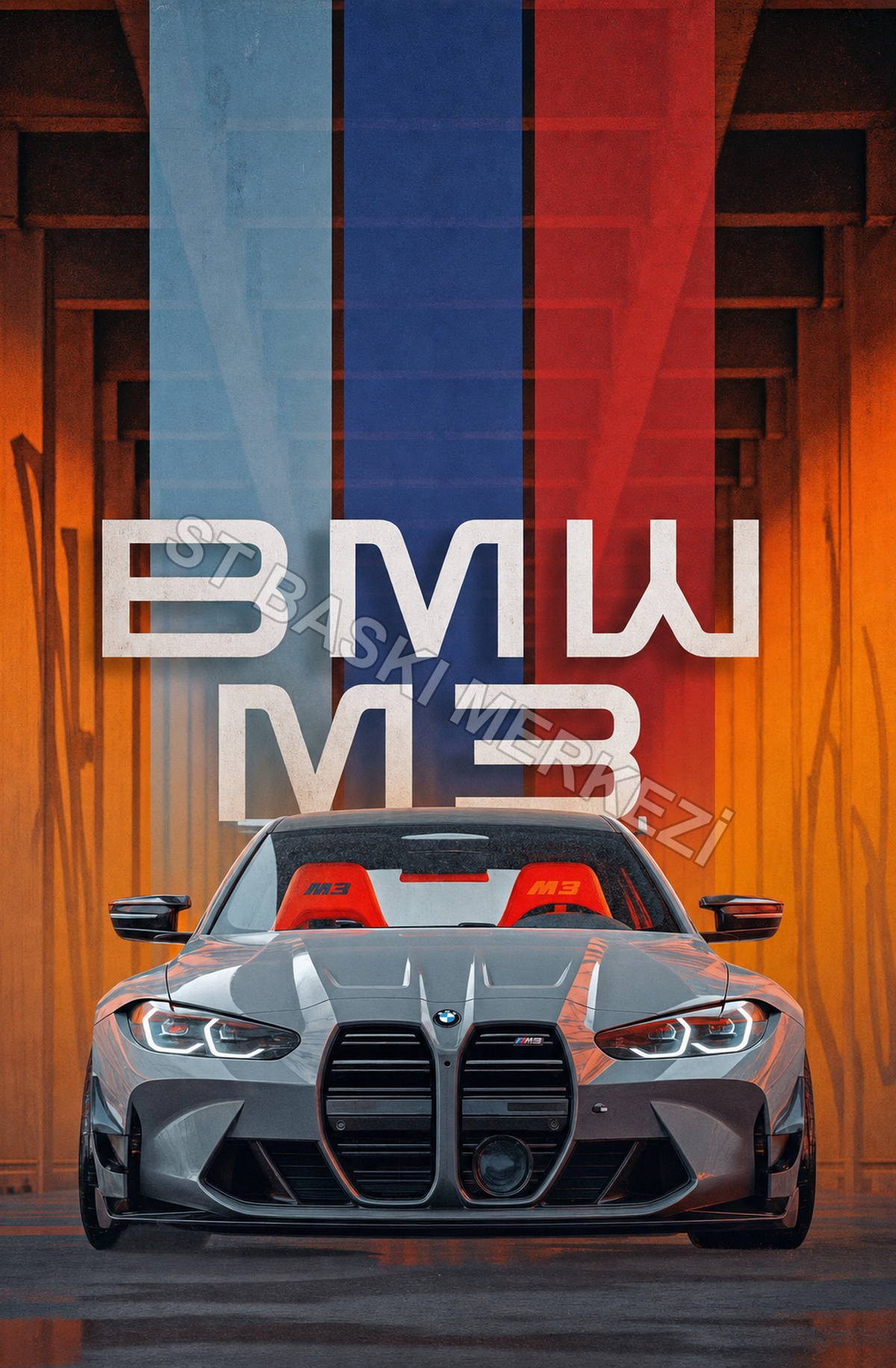 Bmw M3 Ahşap Poster 1578