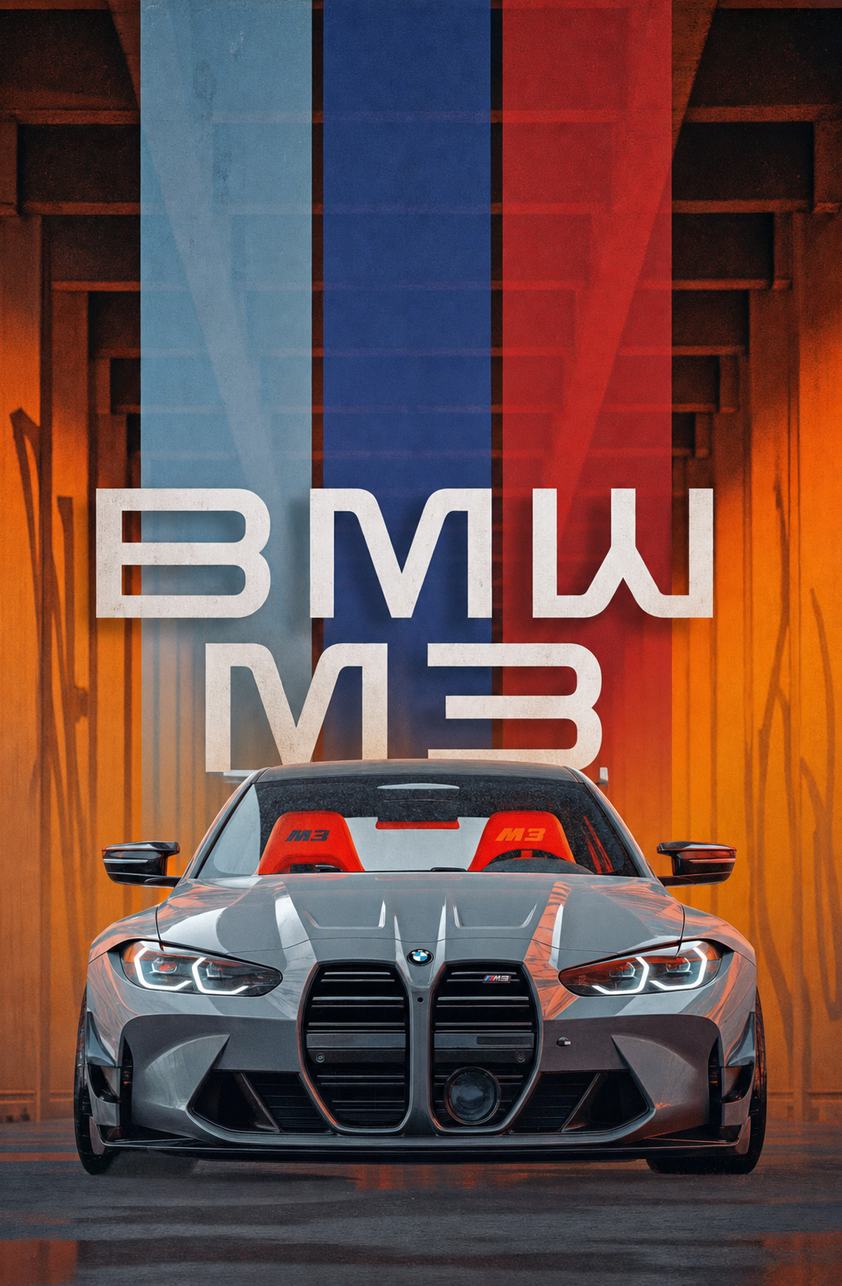 Bmw M3 Ahşap Poster 1578