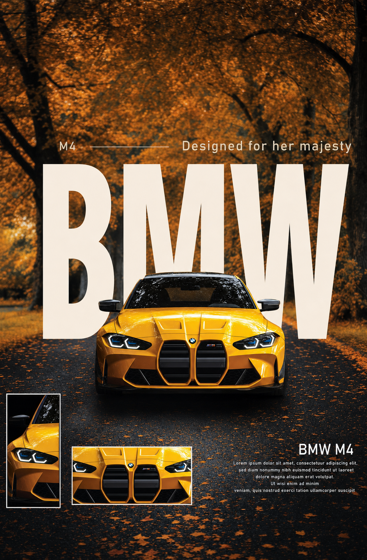 M4 Designed For Her Majesty Bmw Bmw M4 Lorem İpsum Dolor Sit Amet, Consectetur Adipiscing Elit. Sed Diam Nonummy Nibh Euismod Tincidunt Ut Laoreet Dolore Magna Aliquam Erat Volutpat. Ut Wisi Enim Ad Minim Veniam, Quis Nostrud Exerci Tati Ahşap Poster 1579