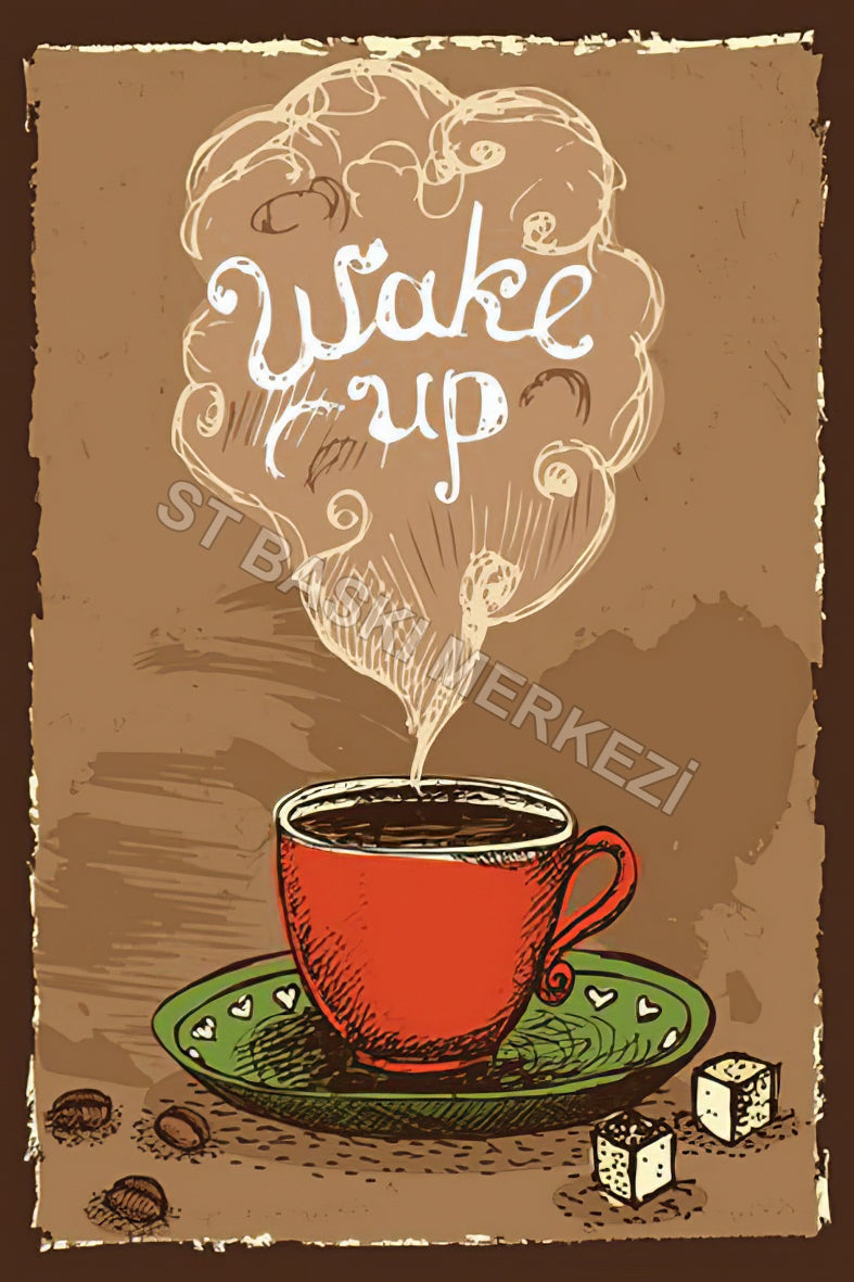 Kahve Temalı Retro Poster No:158