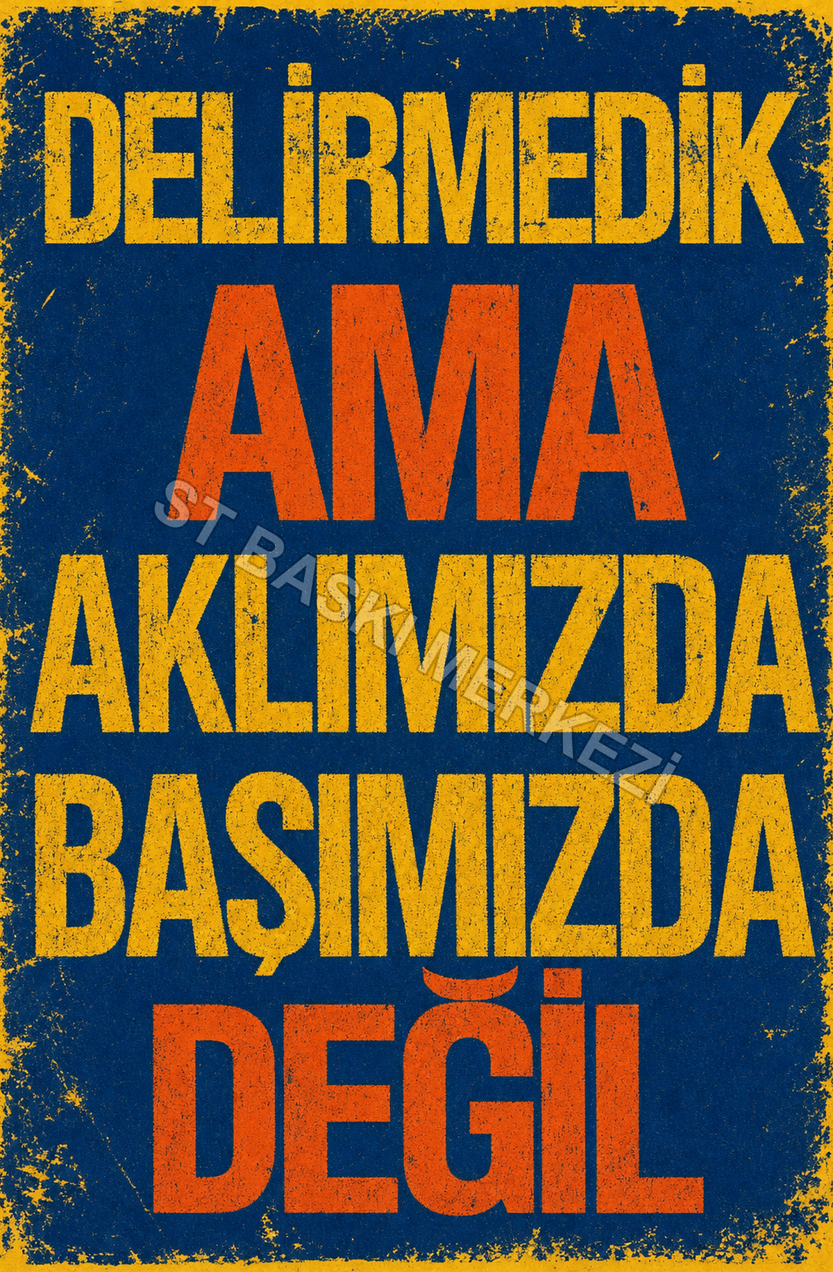 Delirmek Ama Aklımızda Başımızda Değil Ahşap Poster 1645