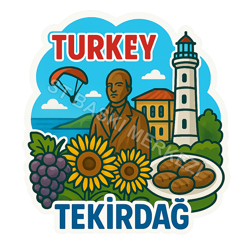 Tekirdağ Ahşap Magnet – Toptan UV Baskılı Retro Hediyelik Magnet