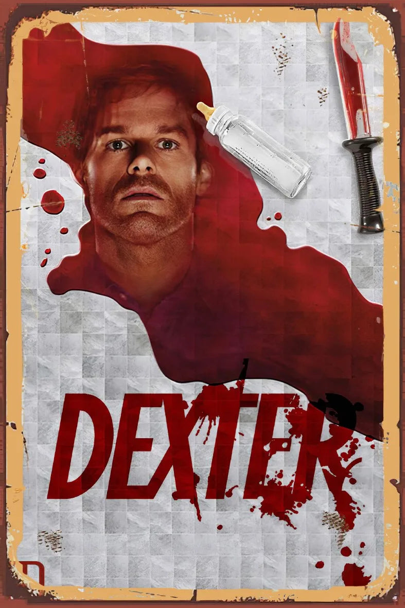 Dexter Retro Ahşap Poster No:872