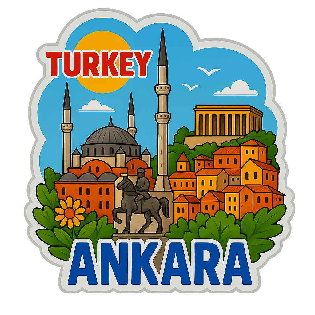 Ankara Ahşap Magnet – Toptan UV Baskılı Retro Hediyelik Magnet