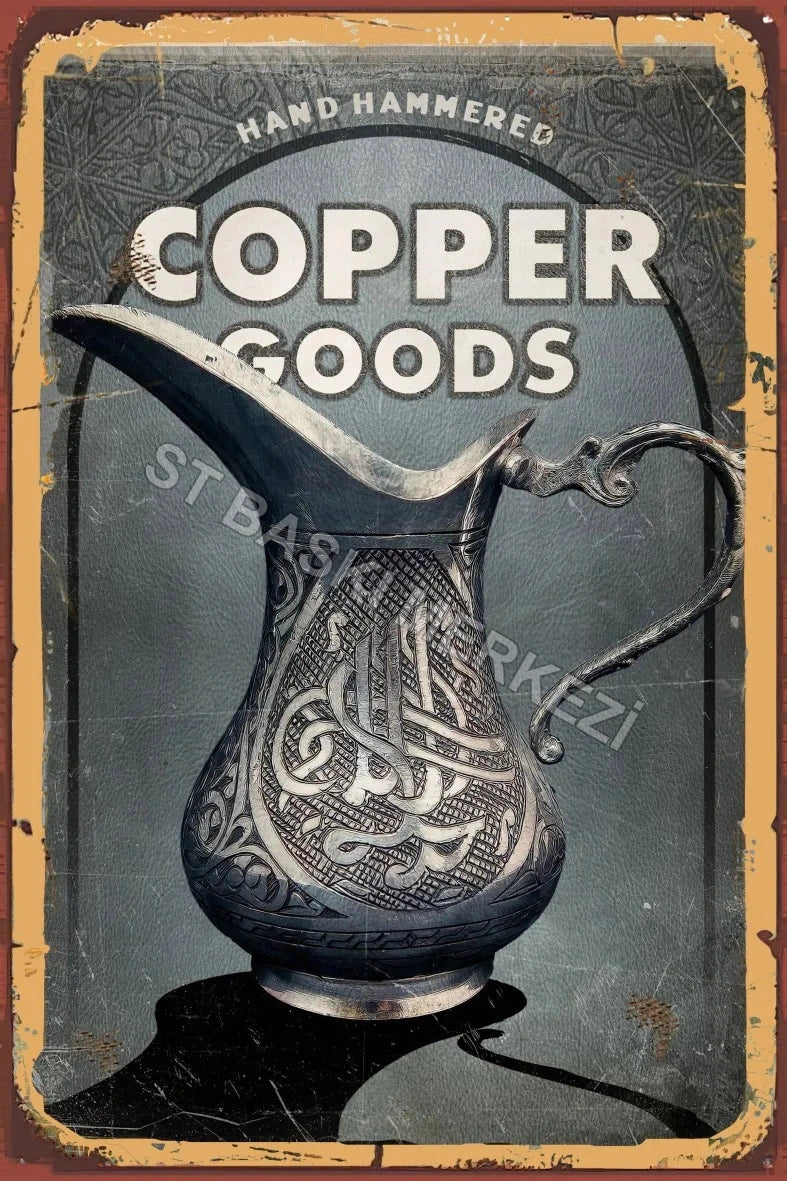 Copper Goods Retro Ahşap Poster No:702