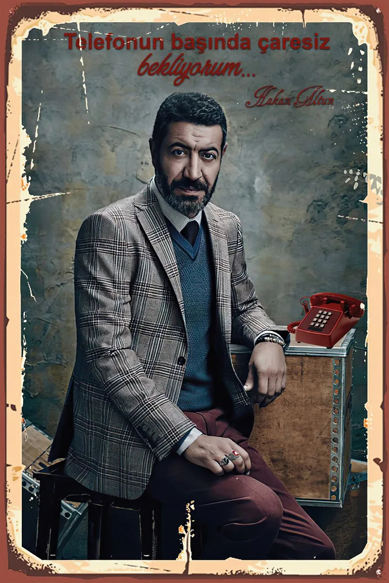 Hakan Altun Retro Ahşap Poster No:480