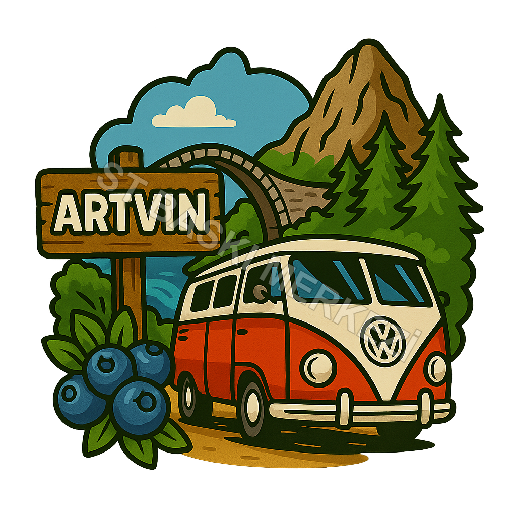 Artvin Ahşap Magnet – Toptan UV Baskılı Retro Hediyelik Magnet