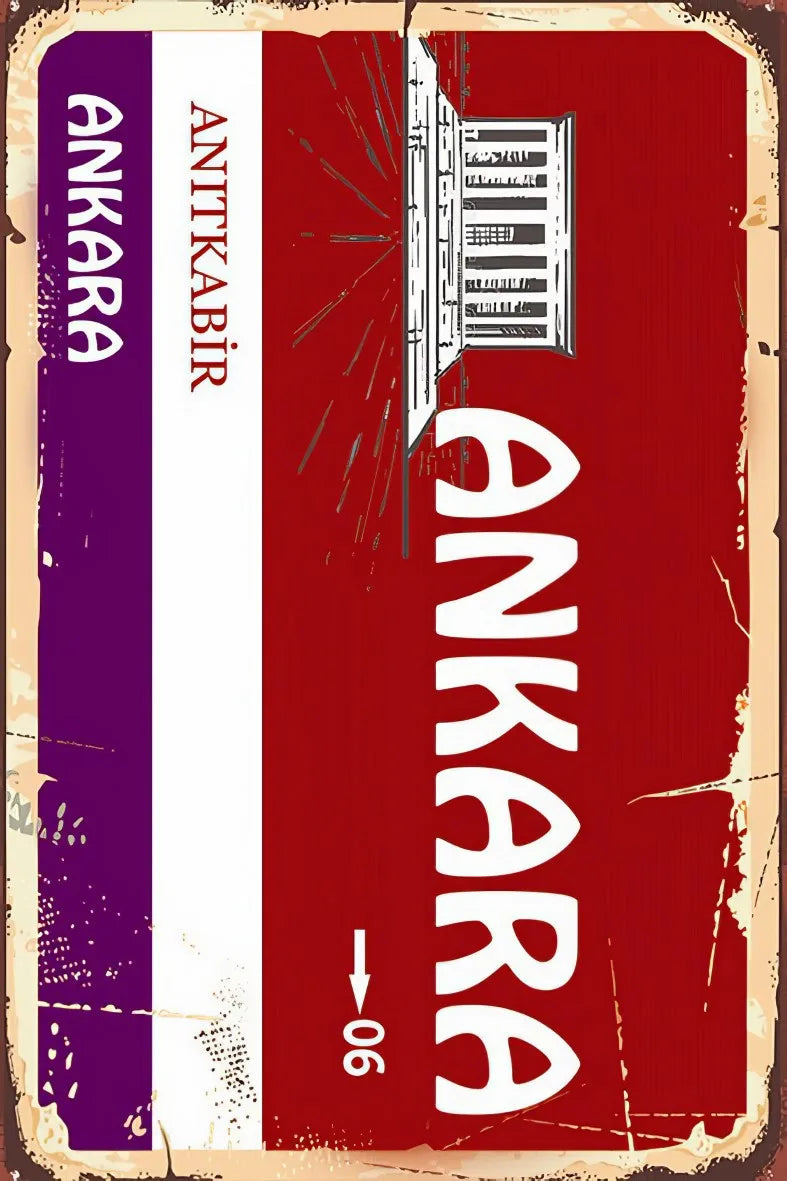 Ankara Tabela Ahşap Poster No:365