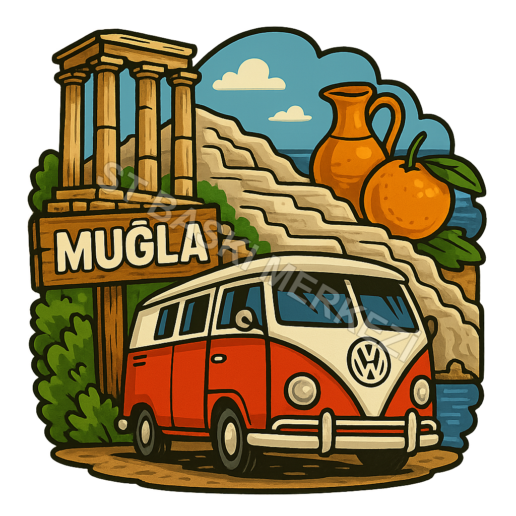 Muğla Ahşap Magnet – Toptan UV Baskılı Retro Hediyelik Magnet