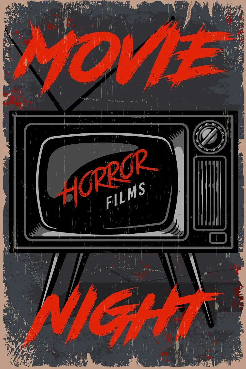 Movie Night Cinema Retro Ahşap Poster No:571