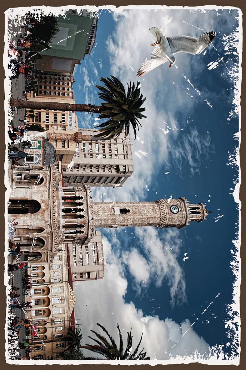 İzmir Saat Kulesi Retro Ahşap Poster No:424