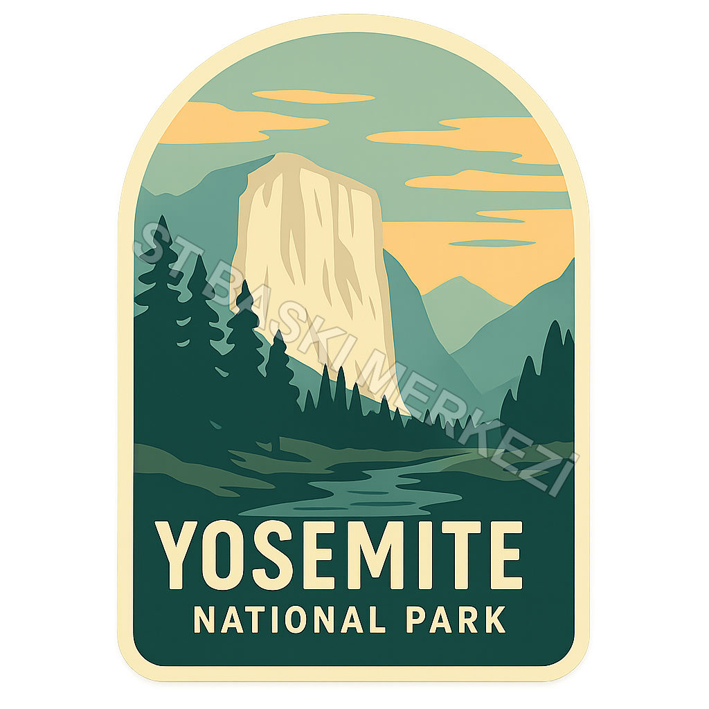 Yosemite National Park Ahşap Magnet – Toptan UV Baskılı Retro Hediyelik Magnet