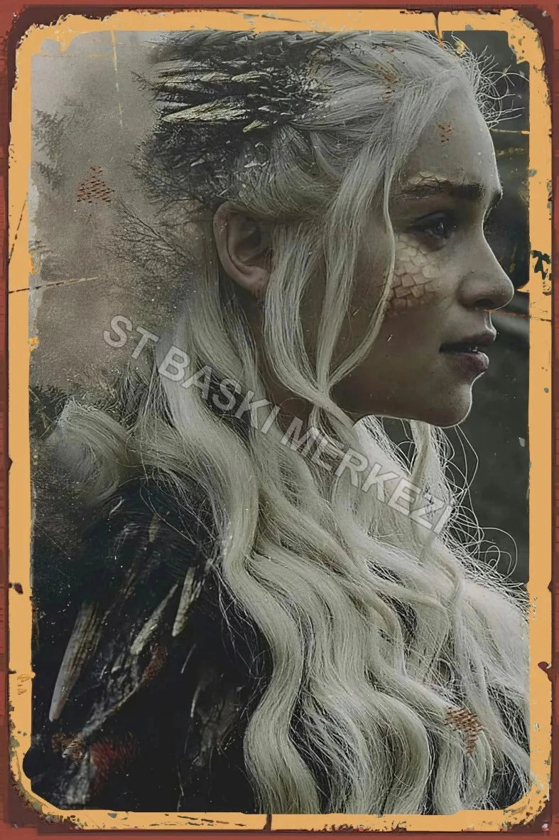 Game Of Thrones Retro Ahşap Poster No:885