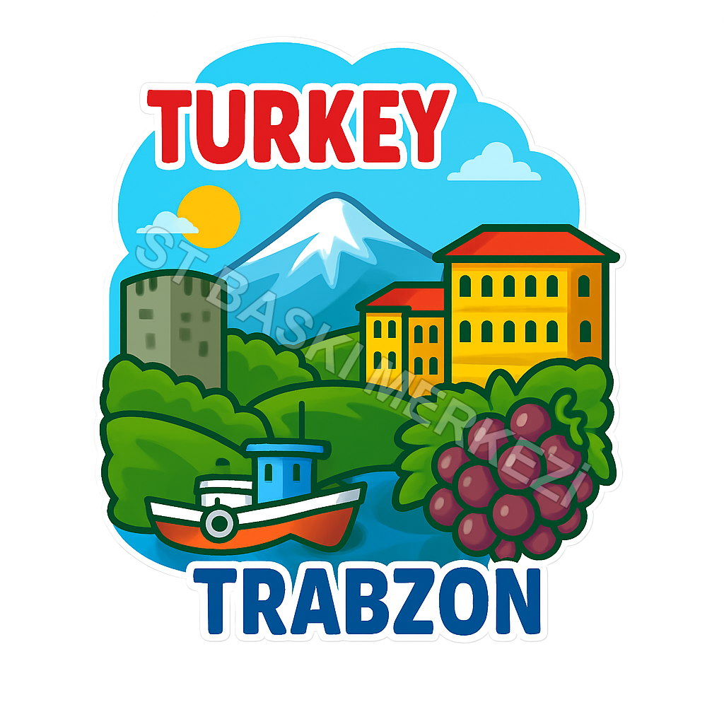 Trabzon Ahşap Magnet – Toptan UV Baskılı Retro Hediyelik Magnet