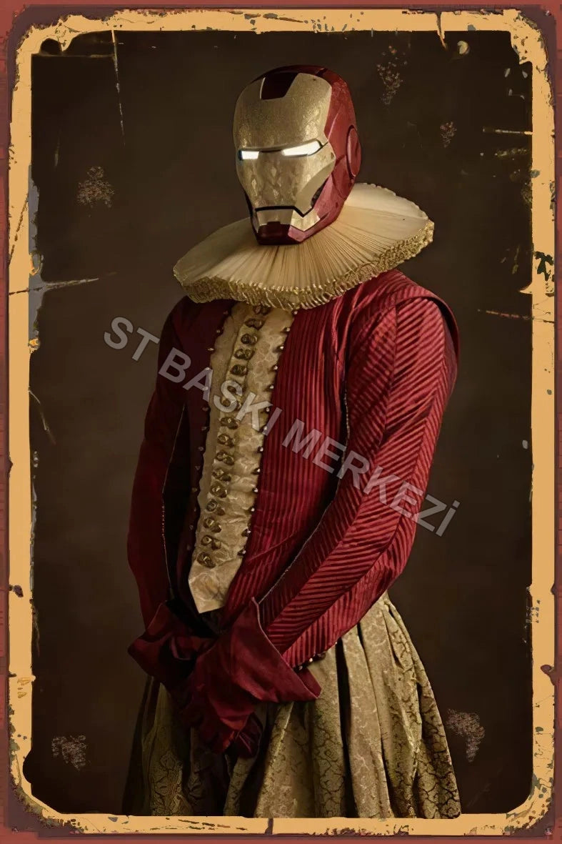 Iron Man Retro Ahşap Poster No:923