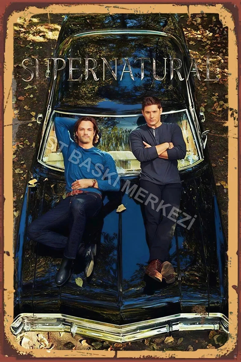 Super Natural Retro Ahşap Poster No:878
