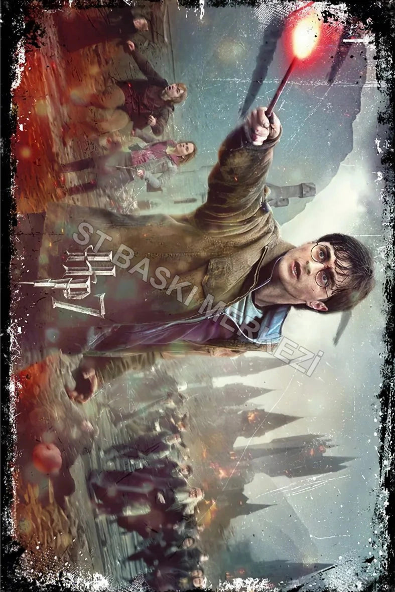 Harry Potter Retro Ahşap Poster No:412