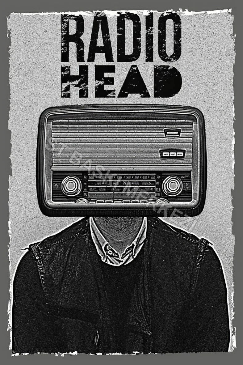 Radio Head Retro Ahşap Poster No:296