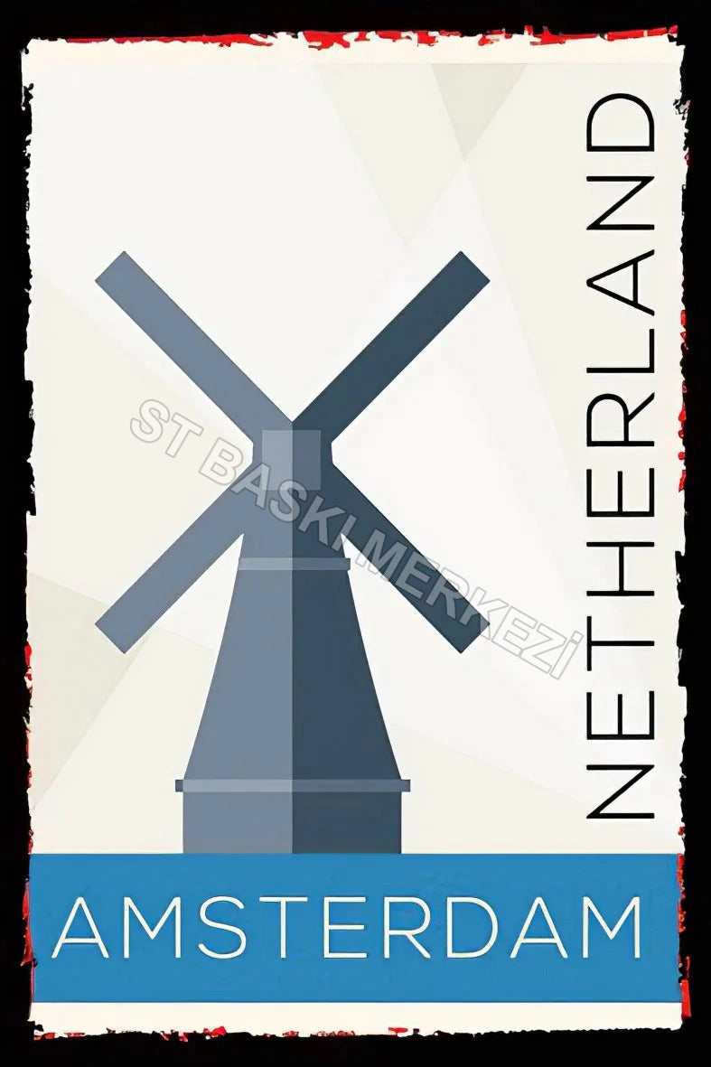 Amsterdam Ahşap Poster No:134