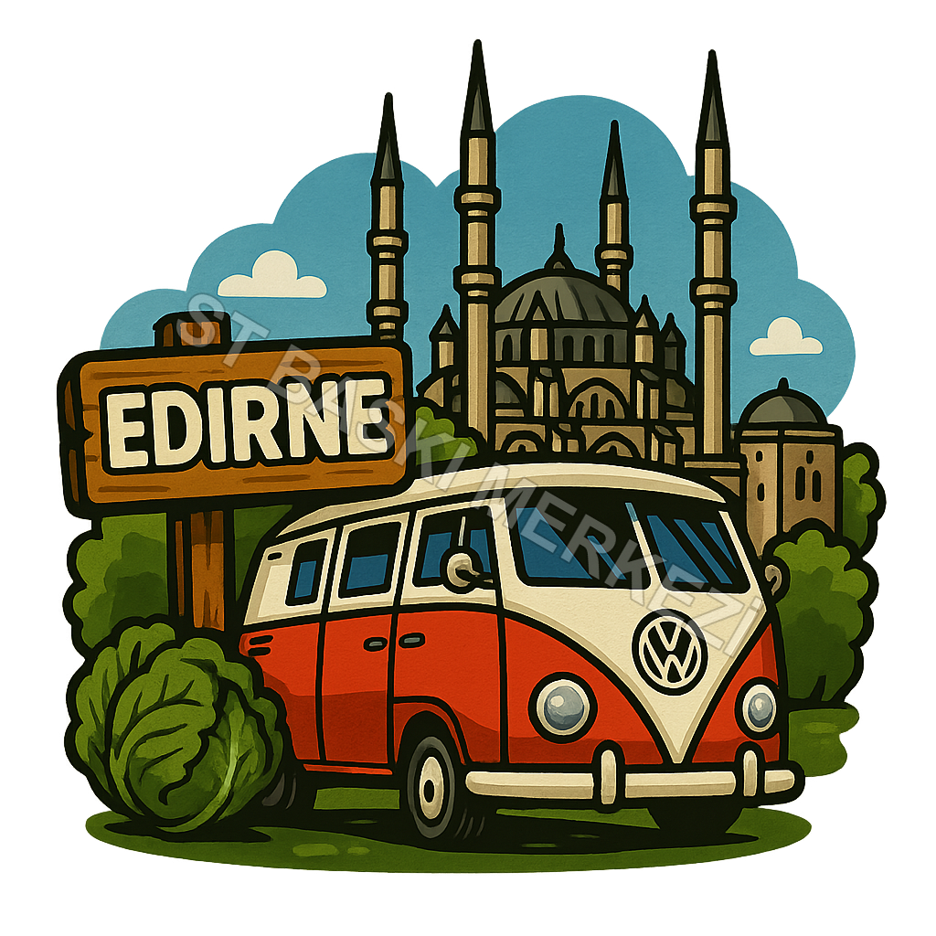 Edirne Ahşap Magnet – Toptan UV Baskılı Retro Hediyelik Magnet