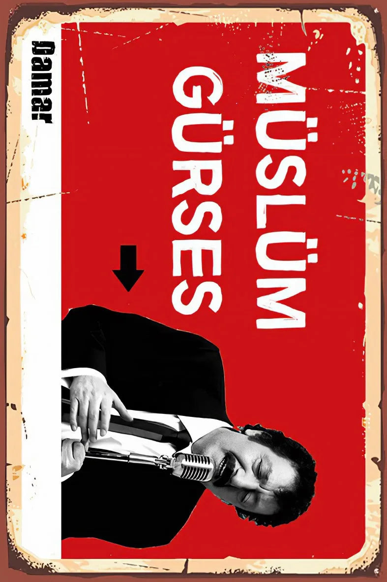 Müslüm Gürses Retro Ahşap Poster No:286