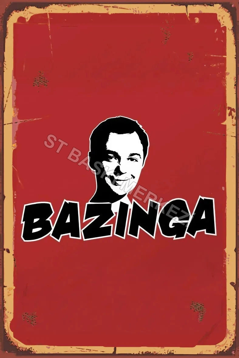 Bazinga Retro Ahşap Poster No:850