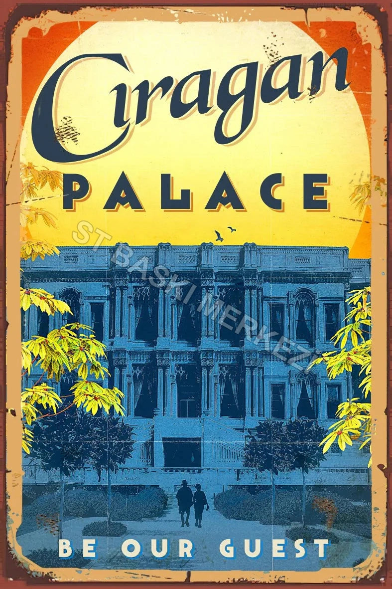 Çırağan Palace Retro Ahşap Poster No:703