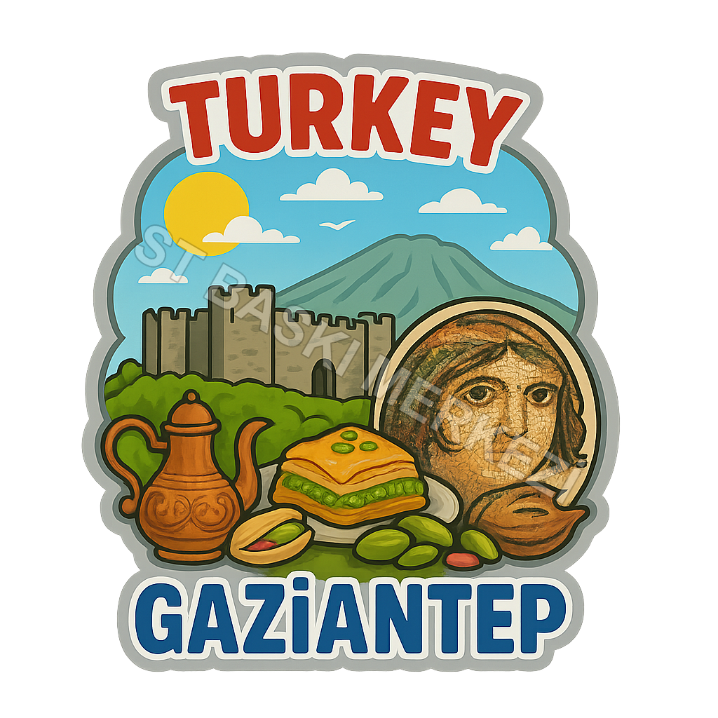 Gaziantep Ahşap Magnet – Toptan UV Baskılı Retro Hediyelik Magnet