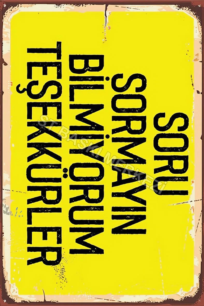 Soru Sormayın  Ahşap Poster No:346