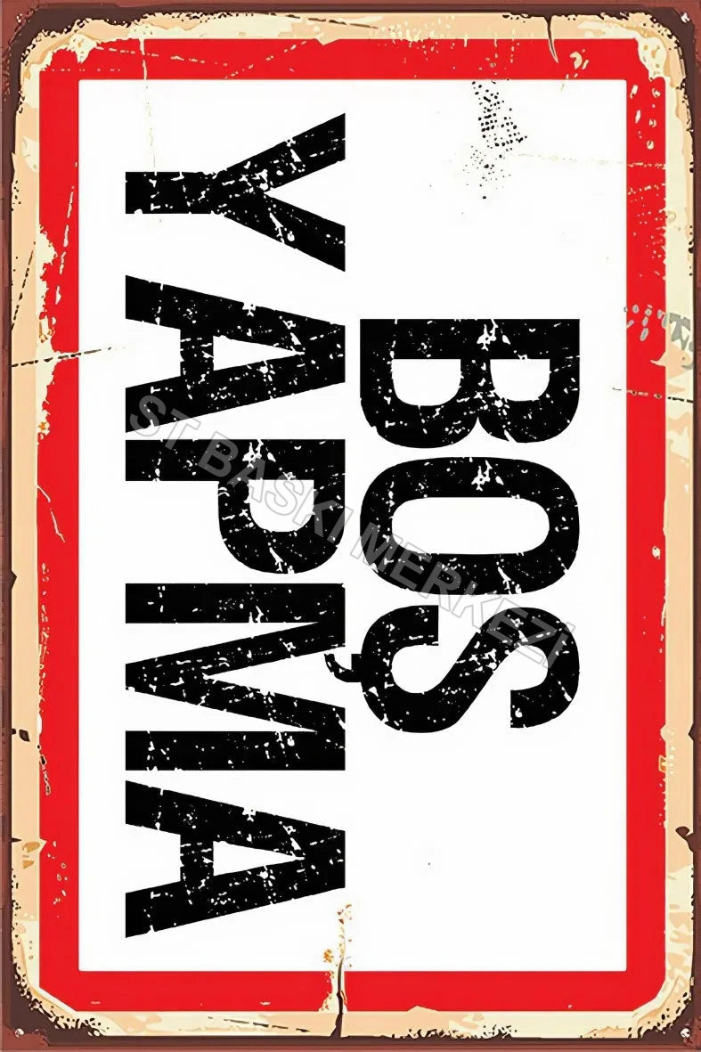 Boş Yapma  Retro Ahşap Poster No:337