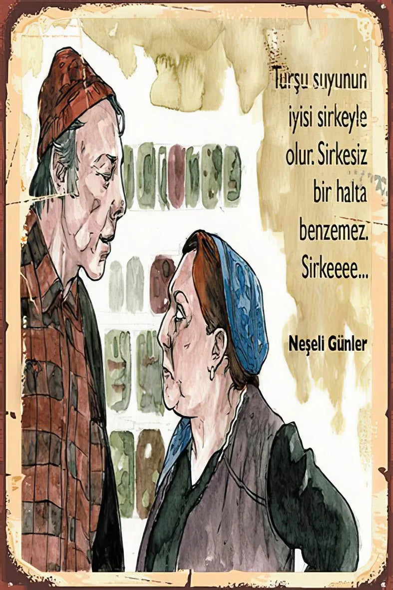 Yeşilçam Retro Ahşap Poster No:265