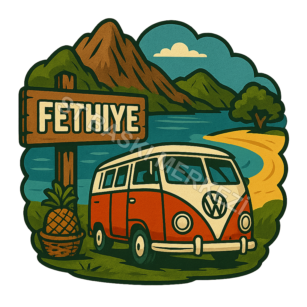 Fethiye Ahşap Magnet – Toptan UV Baskılı Retro Hediyelik Magnet