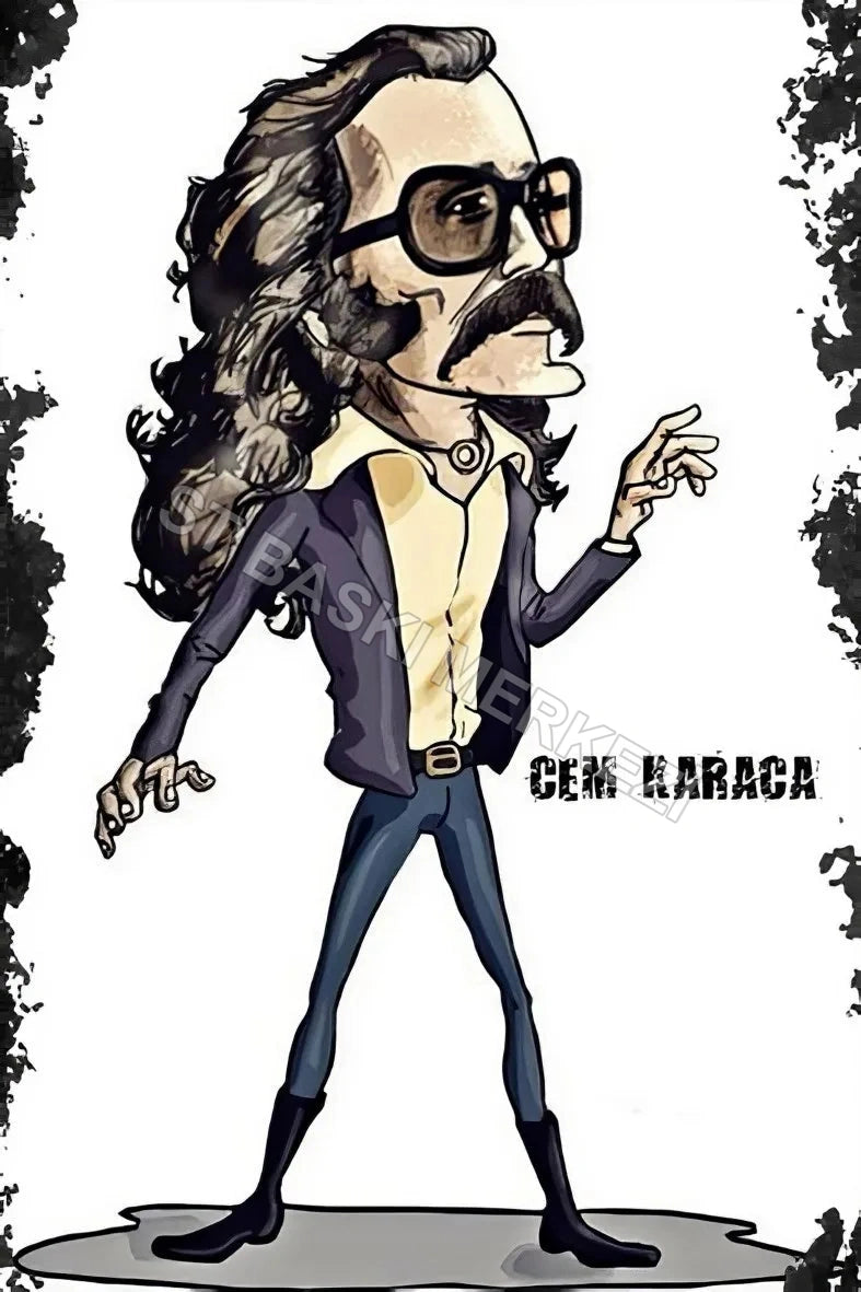 Cem Karaca Ahşap Poster No:132